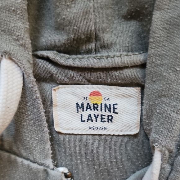 Marine Layer Women’s Sage Green Full Zip Hoodie Sweatshirt | Medium - Picture 6 of 12